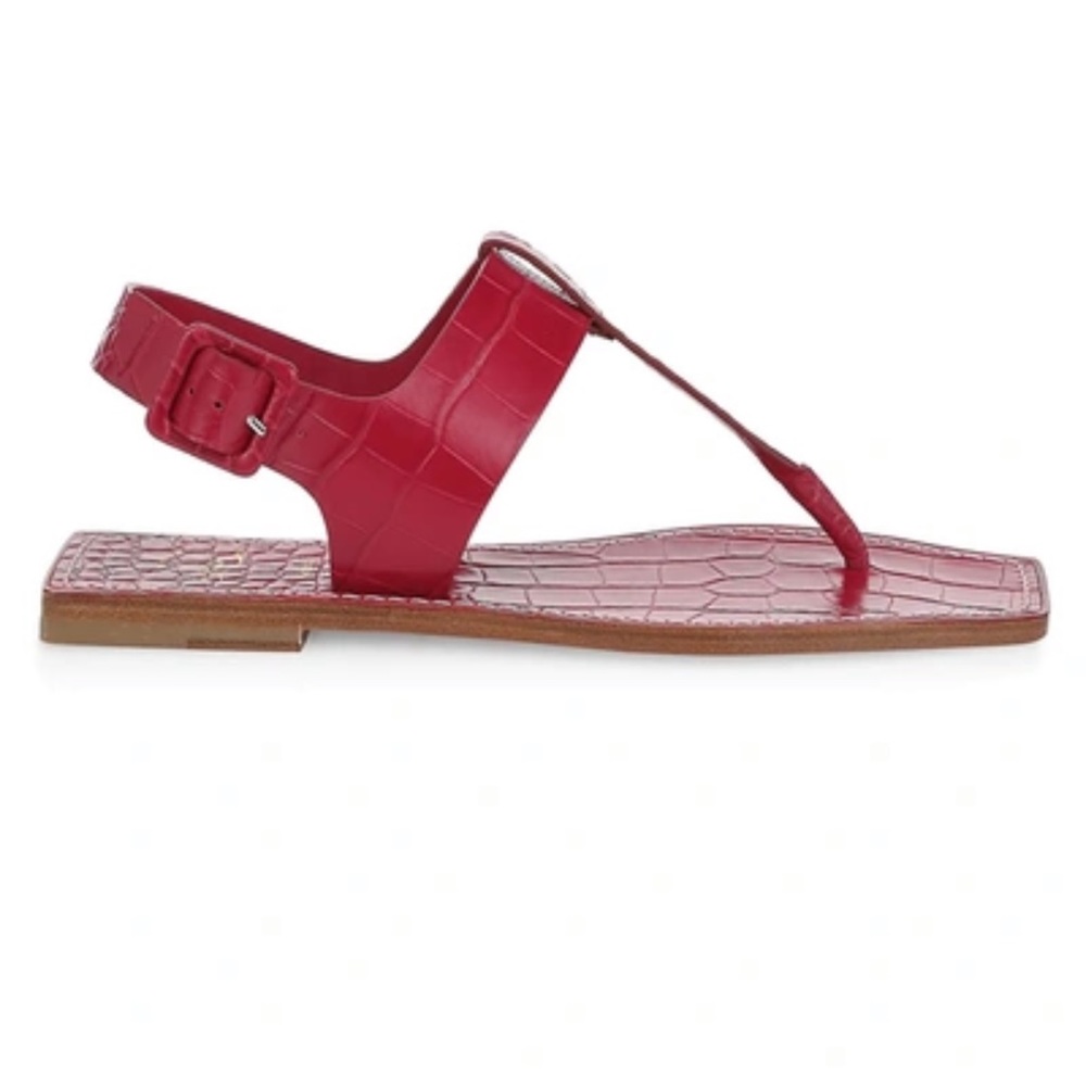 CHRISTIAN LOUBOUTIN
Cubongo Crocodile-embossed Leather Thong Slingback Sandals